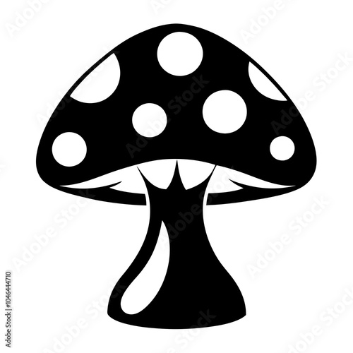 Toadstool Silhouette  vector illustration