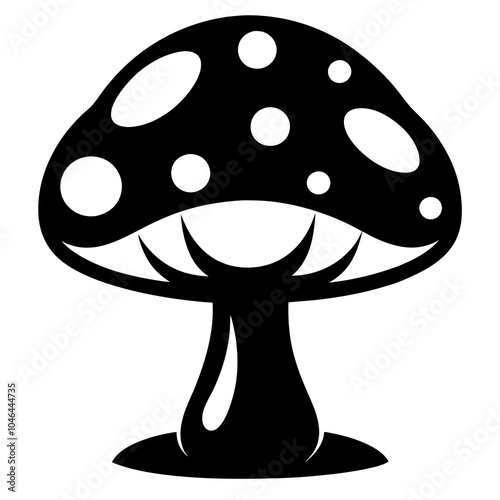 Toadstool Silhouette  vector illustration