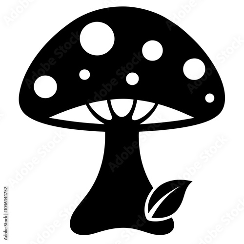 Toadstool Silhouette  vector illustration