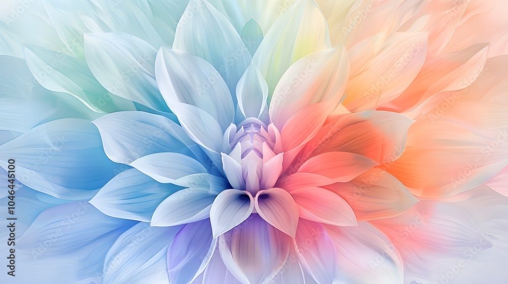 Vibrant floral harmony in soft pastel tones Vibrant floral harmony in soft pastel tones