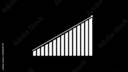 business graph chart icon animation background.  business growth concept in allusive graph chart showing marketing sales profit.