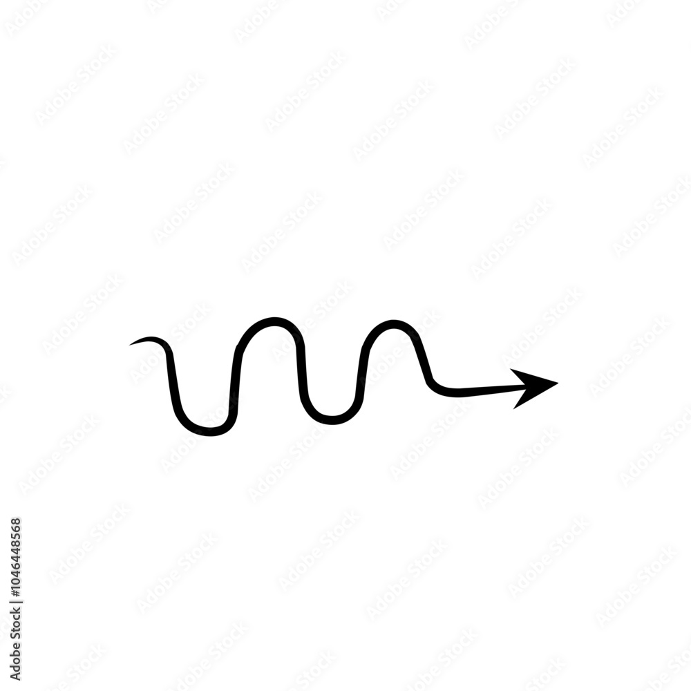 arrow thin line scribble