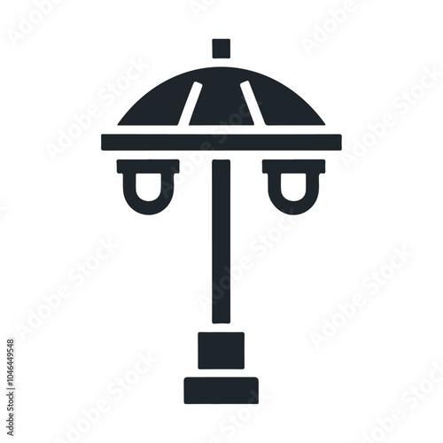 Street post lamp vector icon design isolated on white