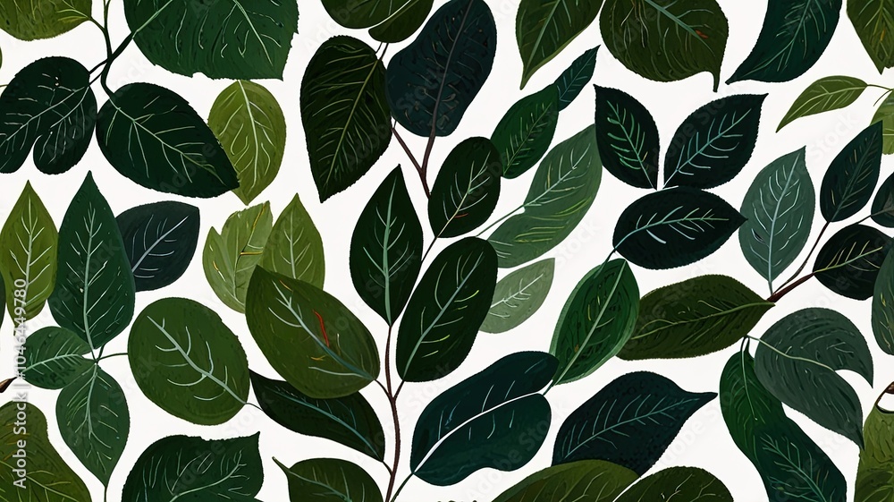 Abstract oil painting pattern in a small leave Abstract oil painting pattern in a small leave