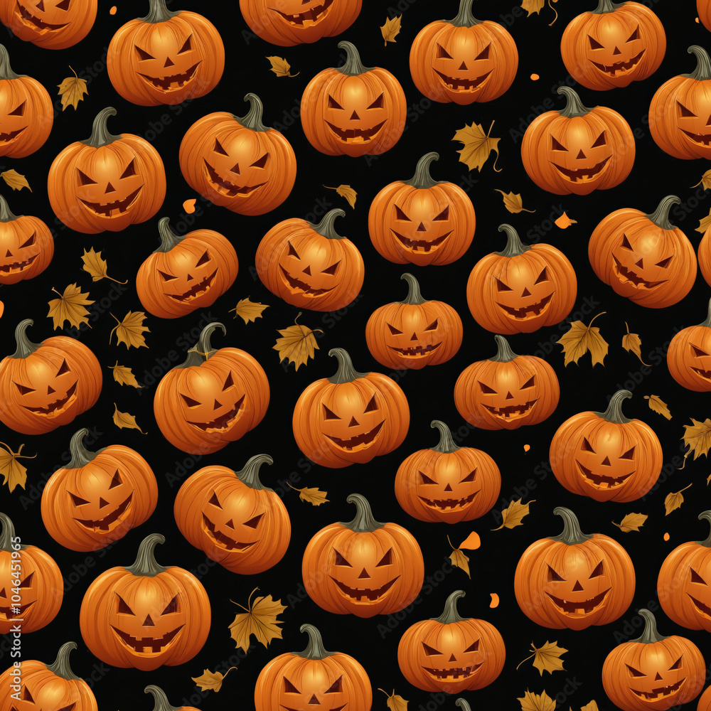 Seamless background with Halloween pumpkins. Seamless background with Halloween pumpkins.