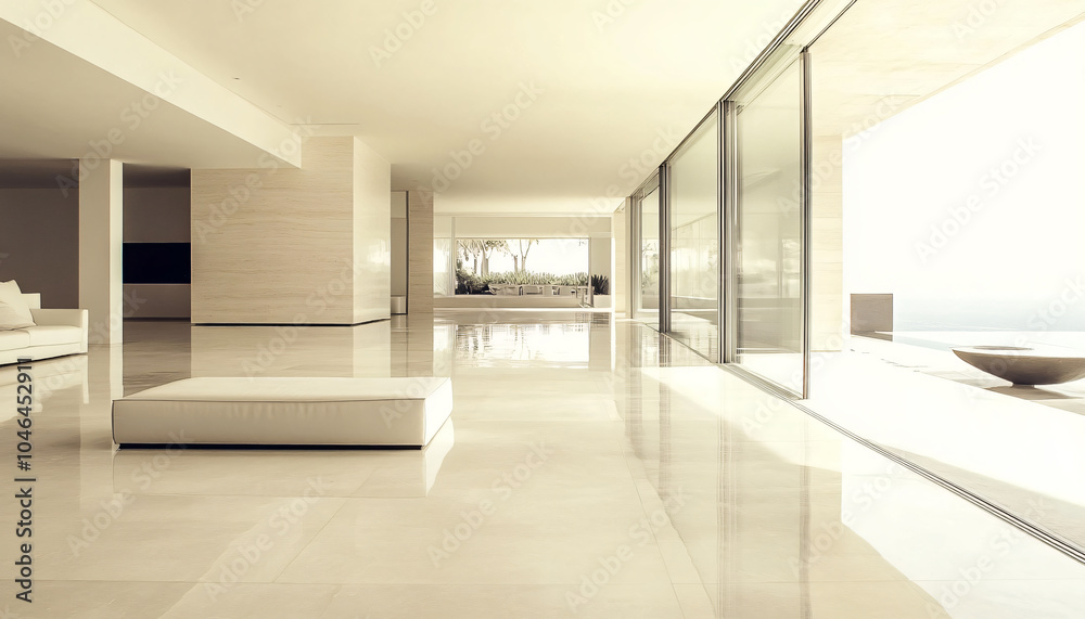 Obraz premium Minimalist and unique interior design in the house