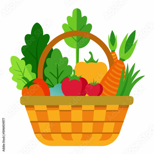 basket with vegetables