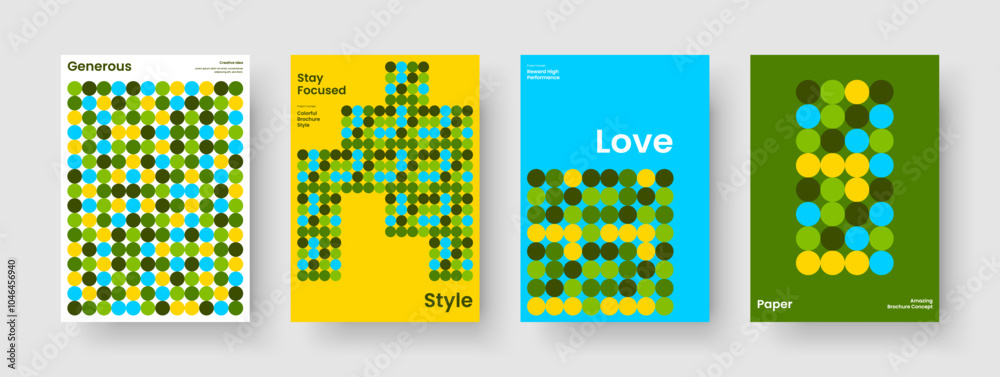 Fototapeta premium Isolated Book Cover Layout. Geometric Business Presentation Template. Creative Poster Design. Brochure. Flyer. Report. Background. Banner. Journal. Brand Identity. Catalog. Newsletter. Magazine