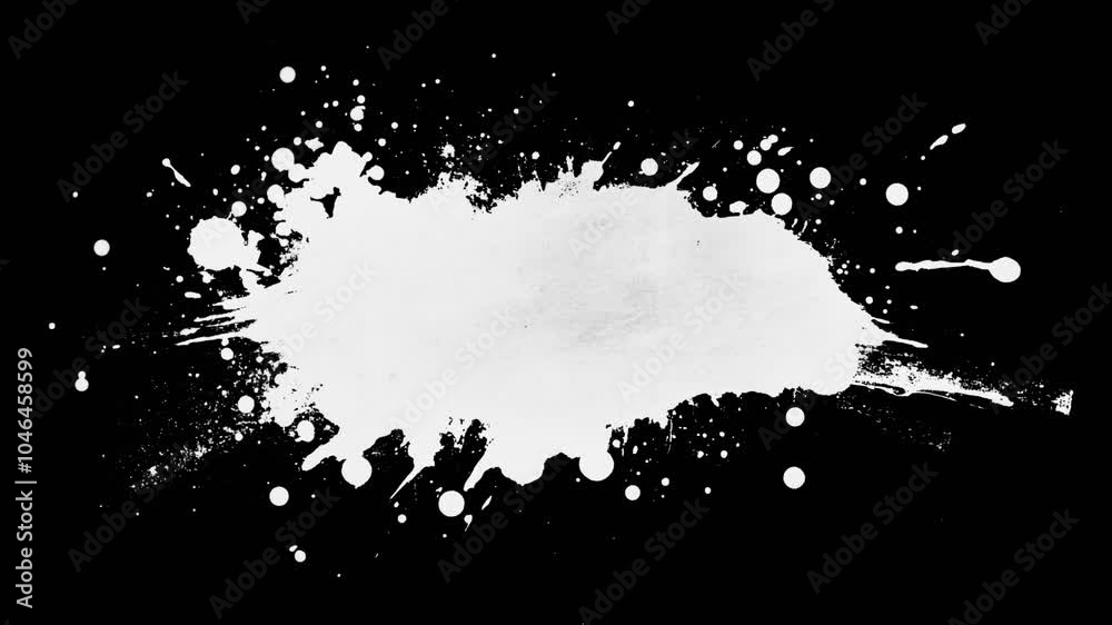 Stop Motion Splat Paint Animation in Black and White with Doodle Style Stop Motion Splat Paint Animation in Black and White with Doodle Style