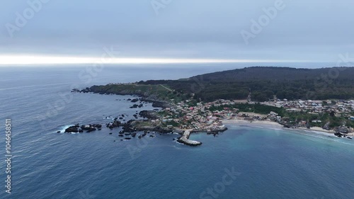 Fishermen's cove and Pichicuy beach houses, La Ligua commune, Valparaiso region, Chile photo