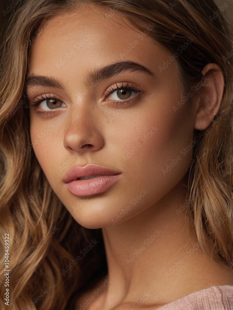 A close-up picture of a beauty influencer A close-up picture of a beauty influencer