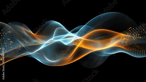 Colorful wave of light in abstract design
