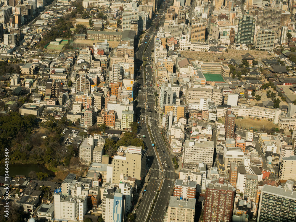 Fototapeta premium Osaka, miniature city seen from above