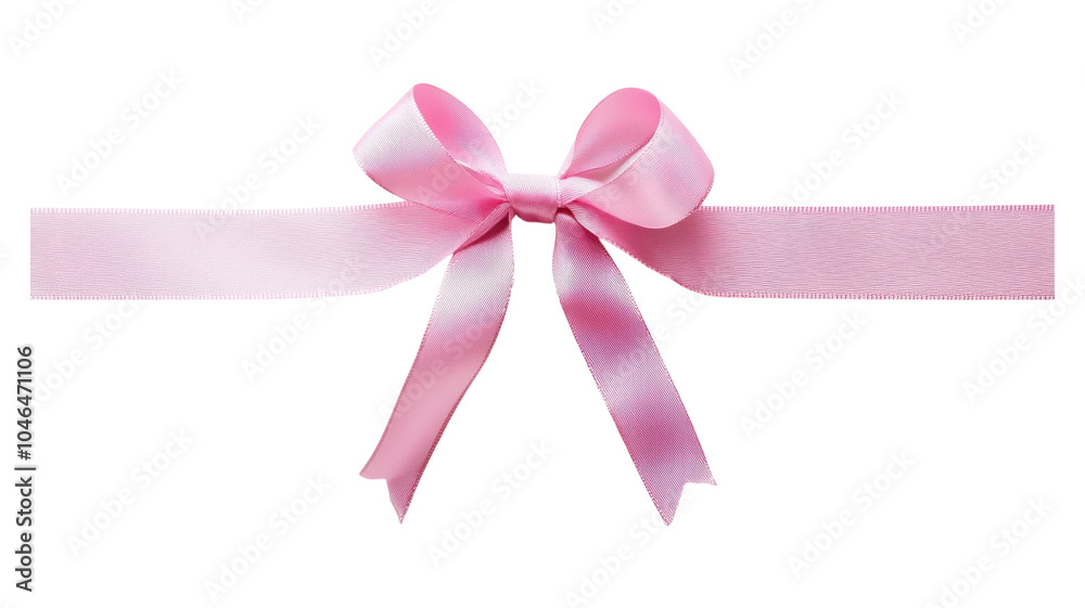 Delicate pink ribbon bow resting on a smooth surface, perfect for gift wrapping or decoration at events. Delicate pink ribbon bow resting on a smooth surface, perfect for gift wrapping or decoration at events.