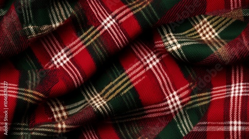 Bold Tartan Pattern in Vibrant Red and Green Colors