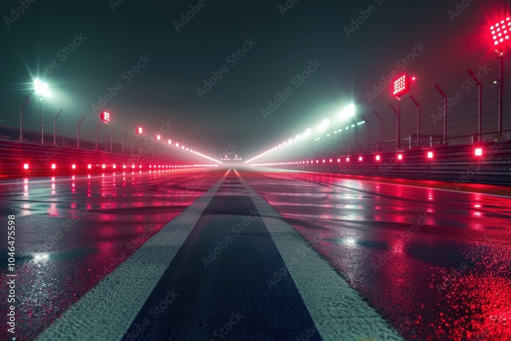 Fototapeta premium Racing circuit red lights