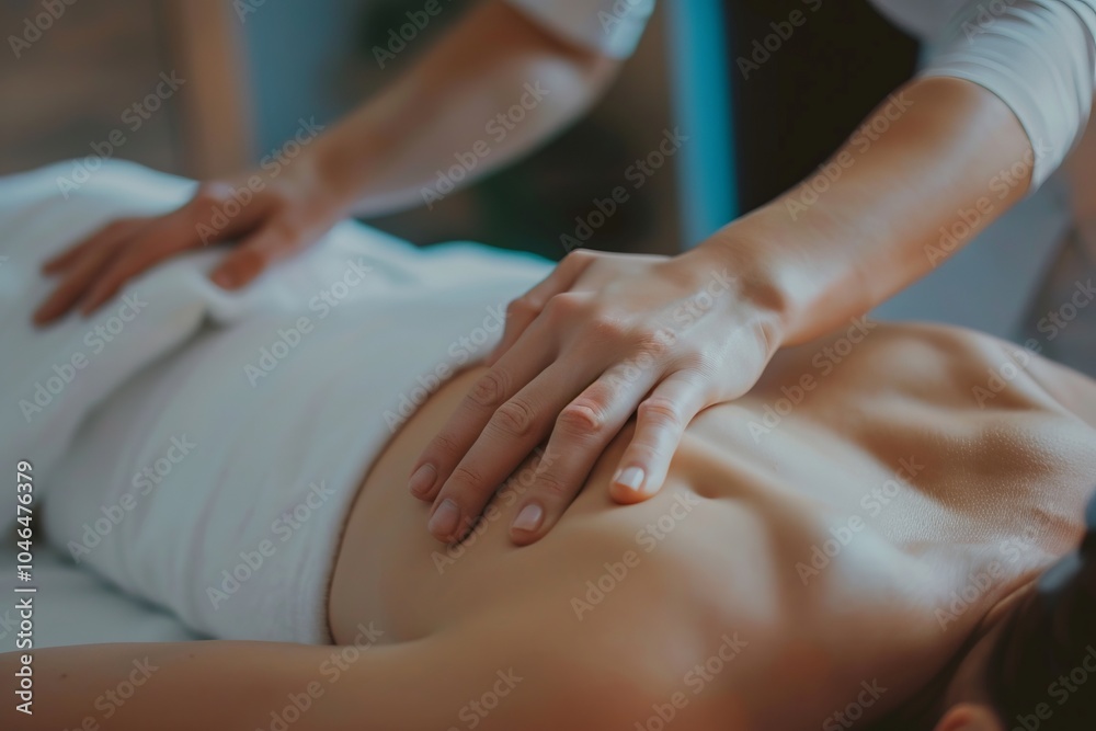 Clean and minimalist image of a therapist providing therapeutic massage. Clean and minimalist image of a therapist providing therapeutic massage.
