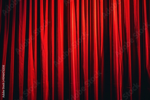 Red theatre curtain was closed