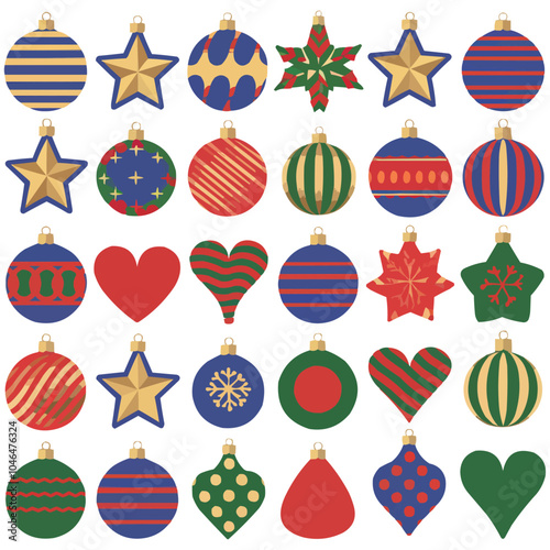  collection of assorted Christmas ornaments in various shapes