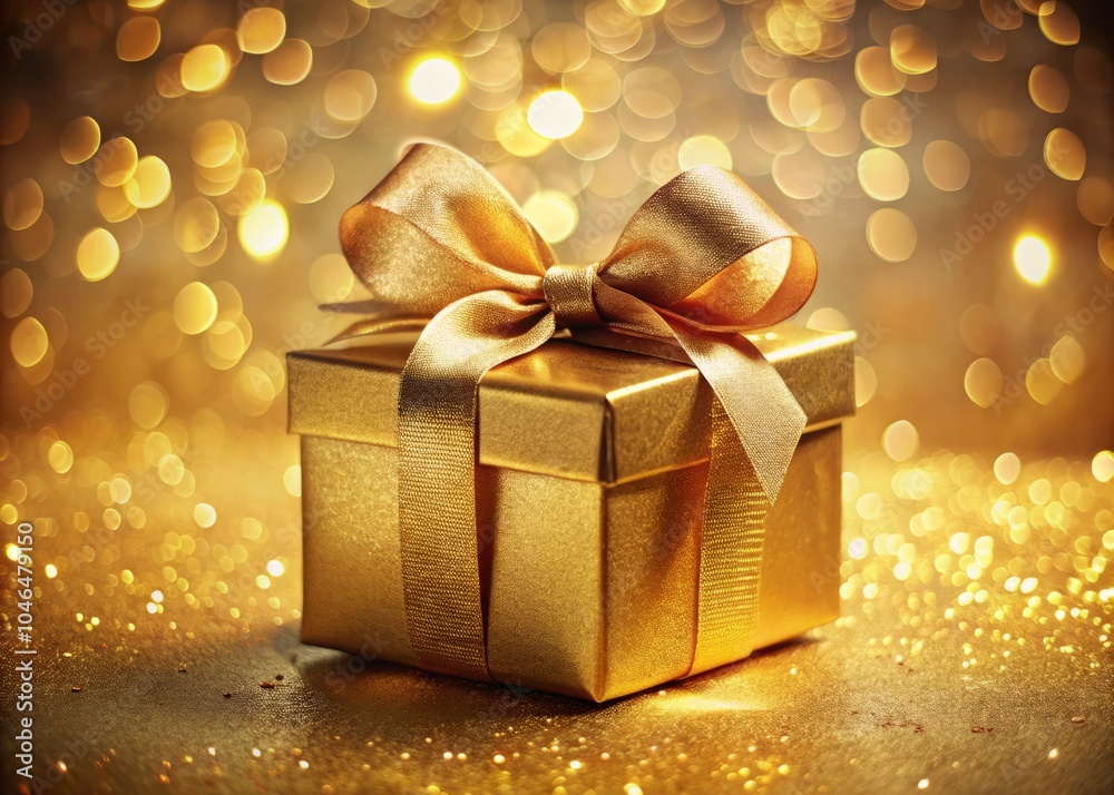 Luxurious Gold Wrapped Gift Box for Elegant Presentations, Perfect for Celebrations, Birthdays, Anniversaries, Weddings, and Holiday Gifting, Ideal for Stock Photography Luxurious Gold Wrapped Gift Box for Elegant Presentations, Perfect for Celebrations, Birthdays, Anniversaries, Weddings, and Holiday Gifting, Ideal for Stock Photography