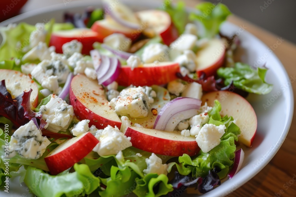 Salad with goat cheese and apple Salad with goat cheese and apple