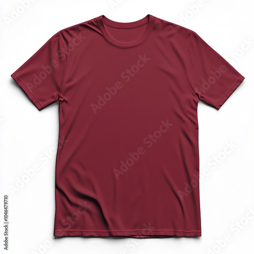 Realistic high quality crimson tshirt mockup isolated 