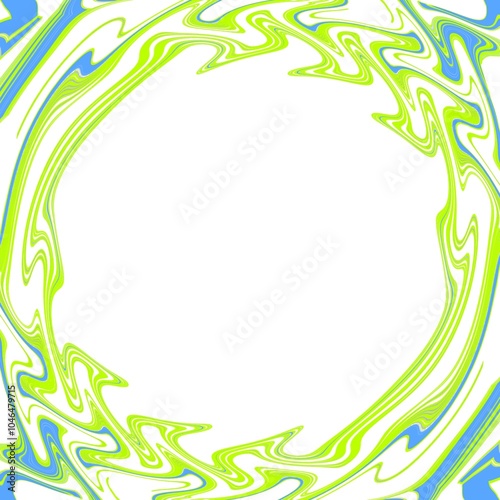 Abstract frame with wave pattern.