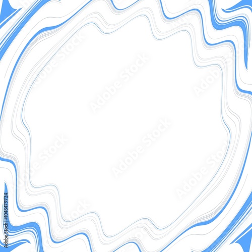 Blue background with waves. Abstract frame.