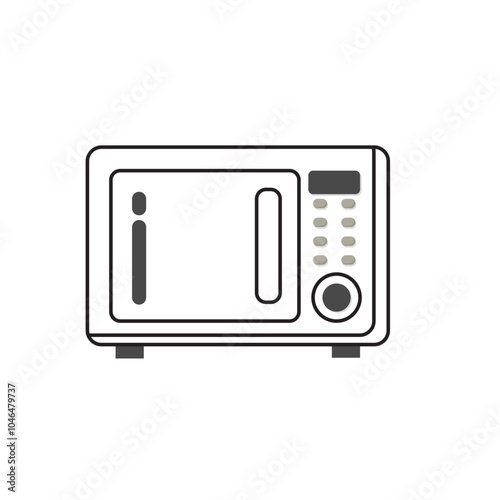 oven outline coloring book page line art illustration digital drawing
