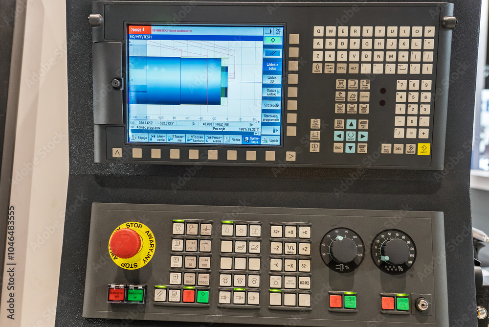 CNC programing. Cnc machine desktop programing. The CNC lathe machine or Turning machine. Turning numerical control machine with tools and chuck fot automotive CNC programing. Cnc machine desktop programing. The CNC lathe machine or Turning machine. Turning numerical control machine with tools and chuck fot automotive