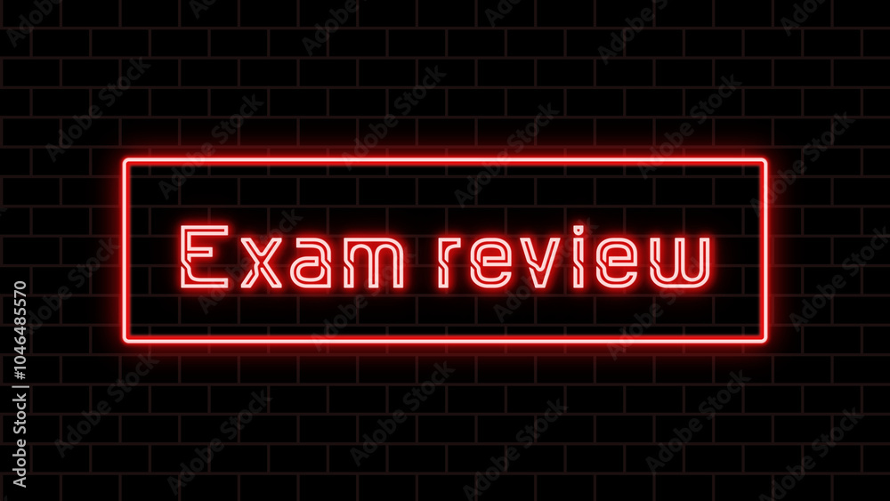 Exam review のネオン文字 Exam review のネオン文字