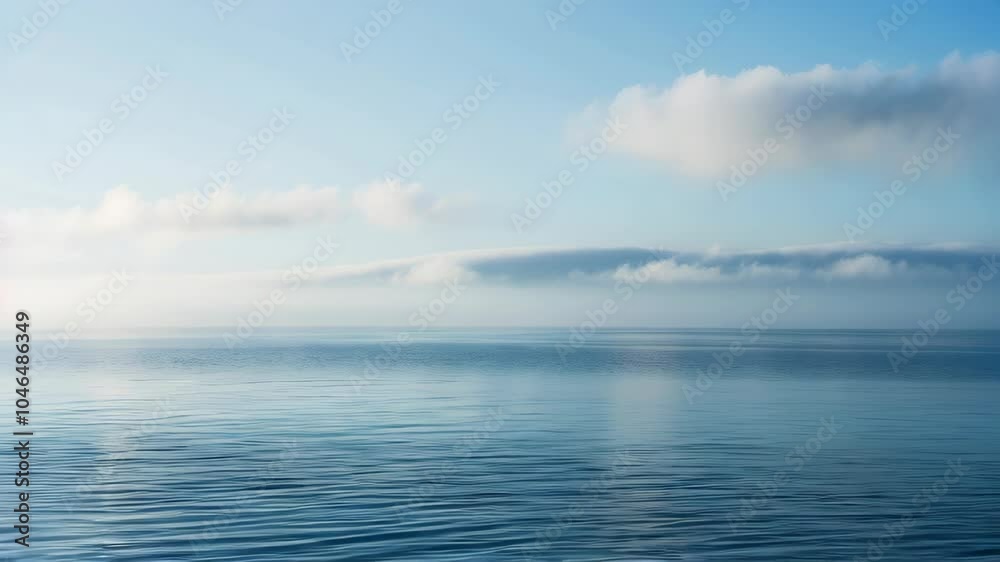 Calm blue ocean with distant clouds
Calm blue ocean with distant clouds