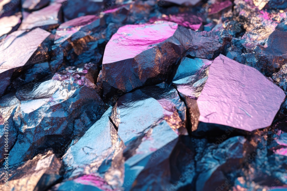 close-up of raw metallic lithium ore with rugged reflective surfaces, highlighting lithium mining, natural resources, and mineral extraction for battery and renewable energy industries