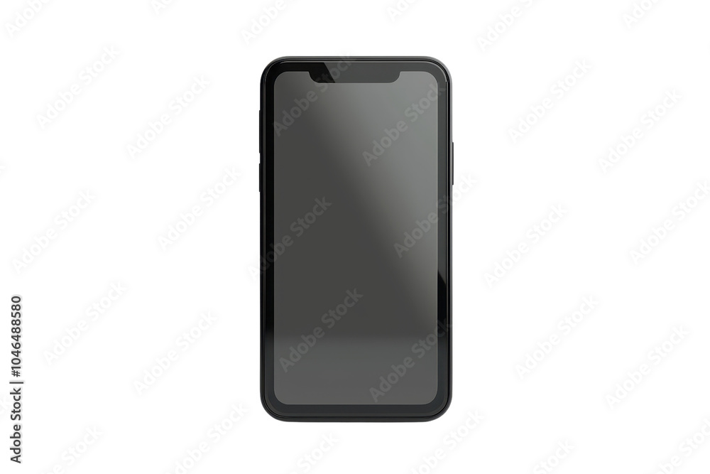Modern smartphone with black screen isolated on transparent background. showcasing sleek design and contemporary technology. Modern smartphone with black screen isolated on transparent background. showcasing sleek design and contemporary technology.