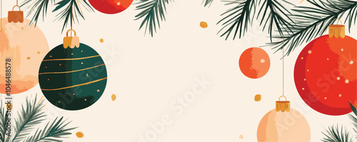 Christmas and new year hand drawn style template design
