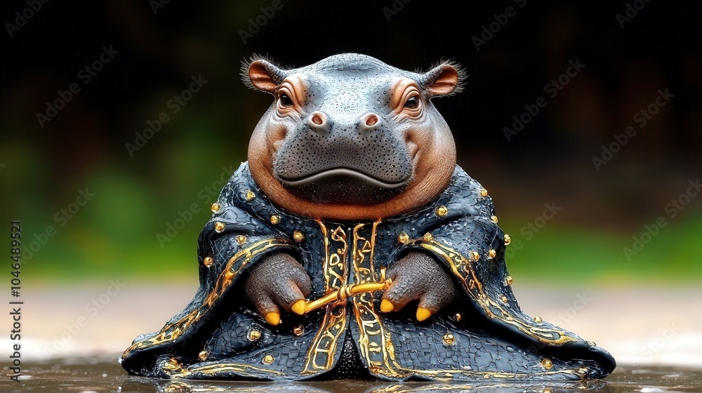 Sarcastic Baby Hippo in Wizard's Robe Sarcastic Baby Hippo in Wizard's Robe