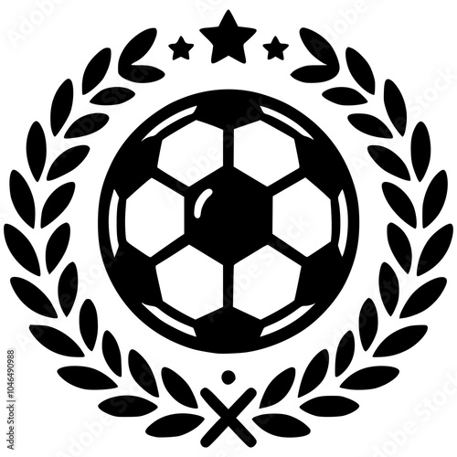 soccer ball with laurel wreath