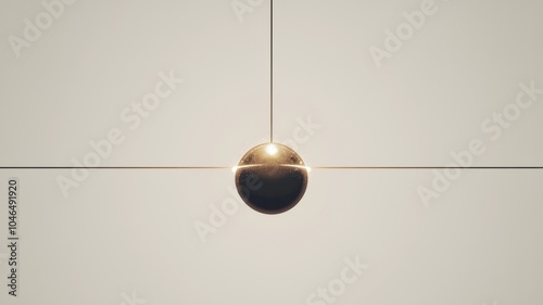 A minimalist digital illustration celebrating new year's with a radiant orb symbolizing new beginnings and hope