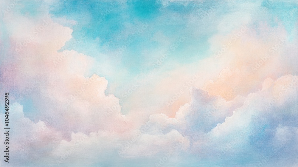Soft watercolor sky with pastel clouds, light blues and soft pinks blending together, artistic and calming, great for use as stock backgrounds, Soft watercolor sky with pastel clouds, light blues and soft pinks blending together, artistic and calming, great for use as stock backgrounds,
