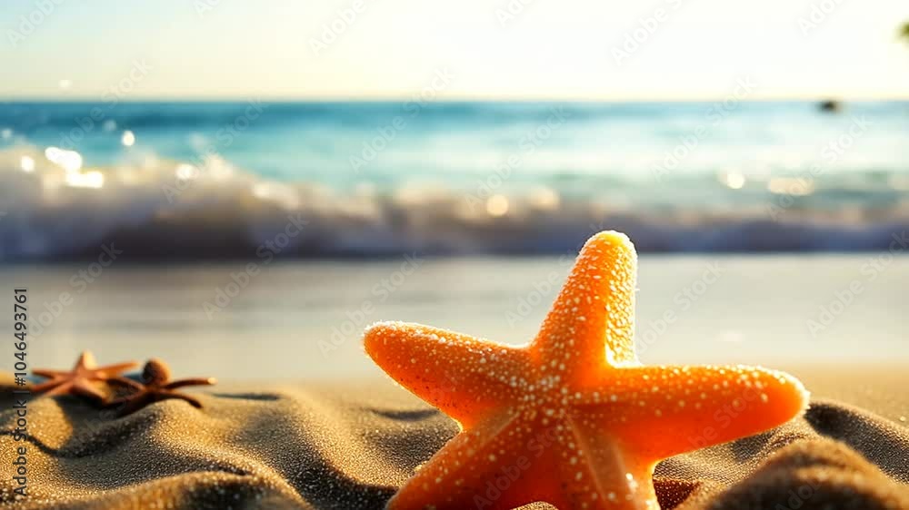 cup coffee beach scene starfish hot drink beverage mug watercolor style illustration wave art paint ink landscape nature coast relax summer holiday vacation relaxation sand ocean shore coastal sun se