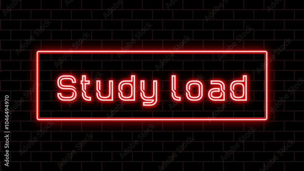 Study load のネオン文字 Study load のネオン文字