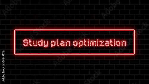 Study plan optimization のネオン文字