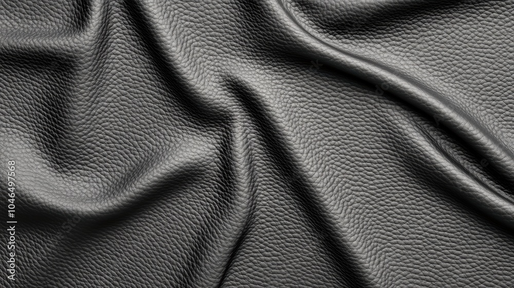 A close-up view of textured black fabric, showcasing elegant folds and a smooth surface ideal for fashion or upholstery applications. A close-up view of textured black fabric, showcasing elegant folds and a smooth surface ideal for fashion or upholstery applications.