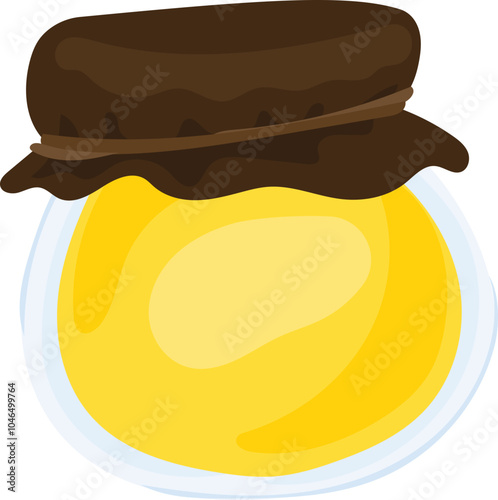 Honey cartoon on white background. Vector illustration.
