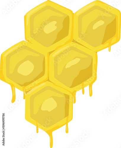 Honey cartoon on white background. Vector illustration.
