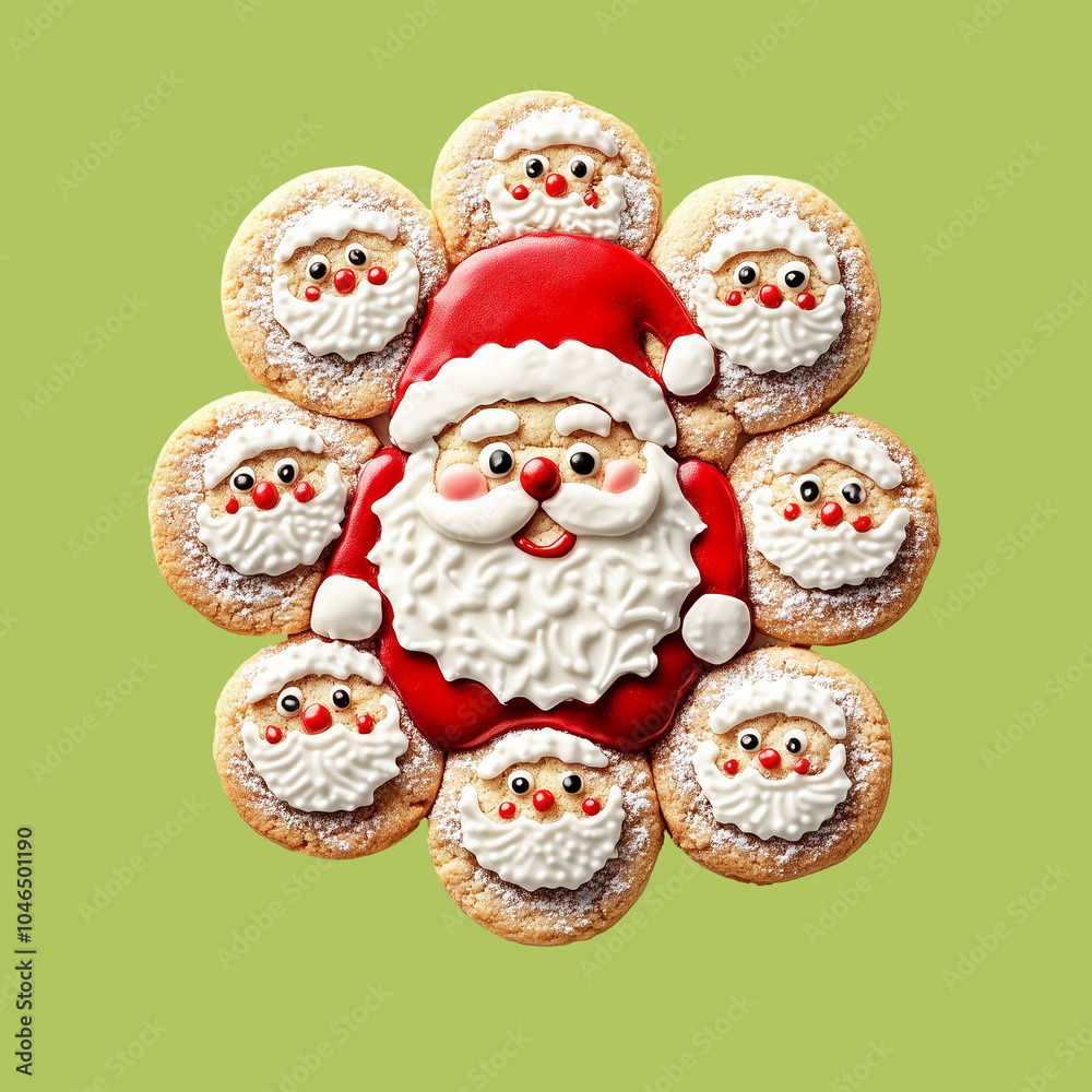 Fototapeta premium Christmas cookie on pastel background