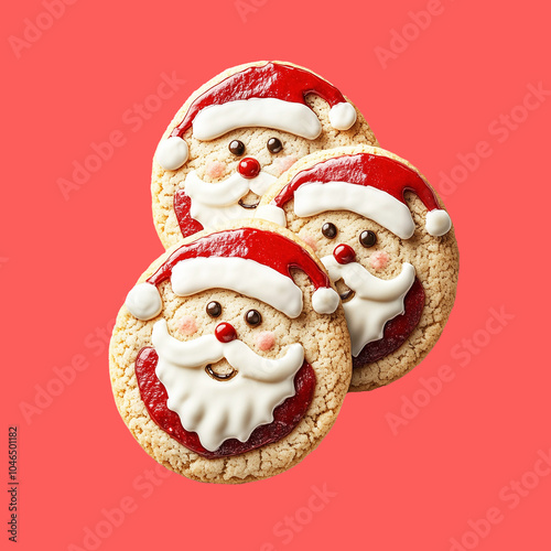 Christmas cookie on pastel background