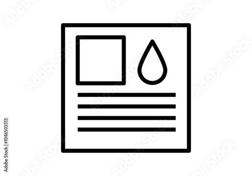 Icono negro de informe de análisis de sangre