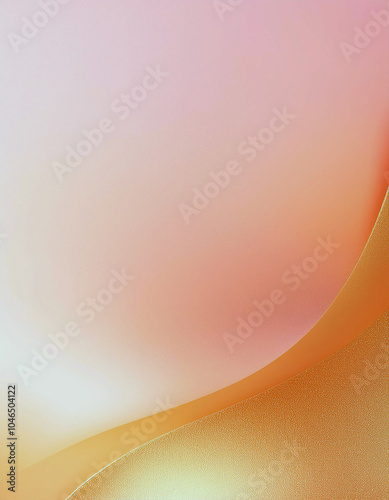 Serene Peach and Gold: Abstract art showcasing a gradient of calming peach tones meeting a textured gold, creating a soothing visual experience. photo