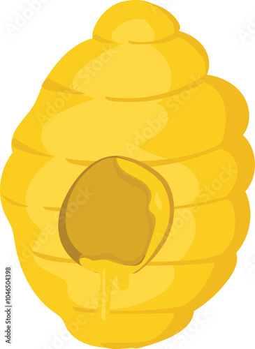 Honey cartoon on white background. Vector illustration.
